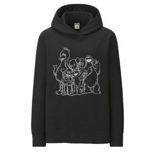KAWS x Uniqlo x Sesame Street Group #2 Outline Hoodie Small